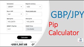GBPJPY Pip Calculator - Calculate Pip Value in USD