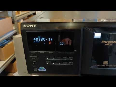 SONY CD Player CDP-CX400 Mega Storage 400 CD Changer Player. "Jukebox" DEMO.
