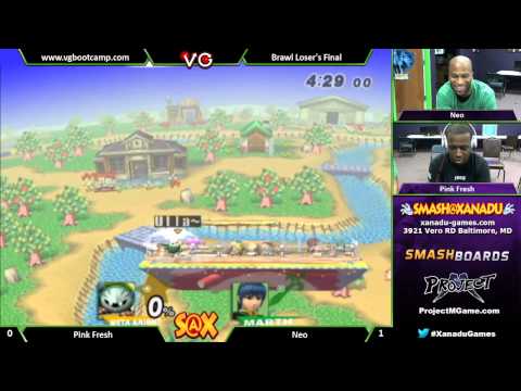 S@X Weekly - Pink Fresh (Metaknight) Vs. Neo (Marth Metaknight) SSBB Losers Finals -- Smash Brawl