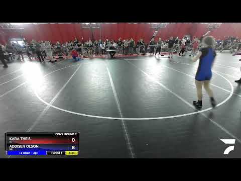127 Lbs Cons. Round 2 - Kara Theis, IA Vs Addisen Olson, WI 4a34
