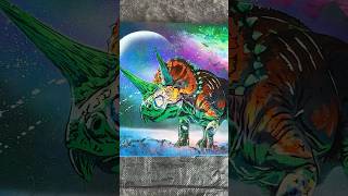 I asked him to spray paint a dinosaur.#スプレーアートエデン#スプレーアート