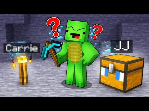 JJ and Mikey: BLOCK SHAPESHIFT Hide and Seek Battle in Minecraft - Maizen