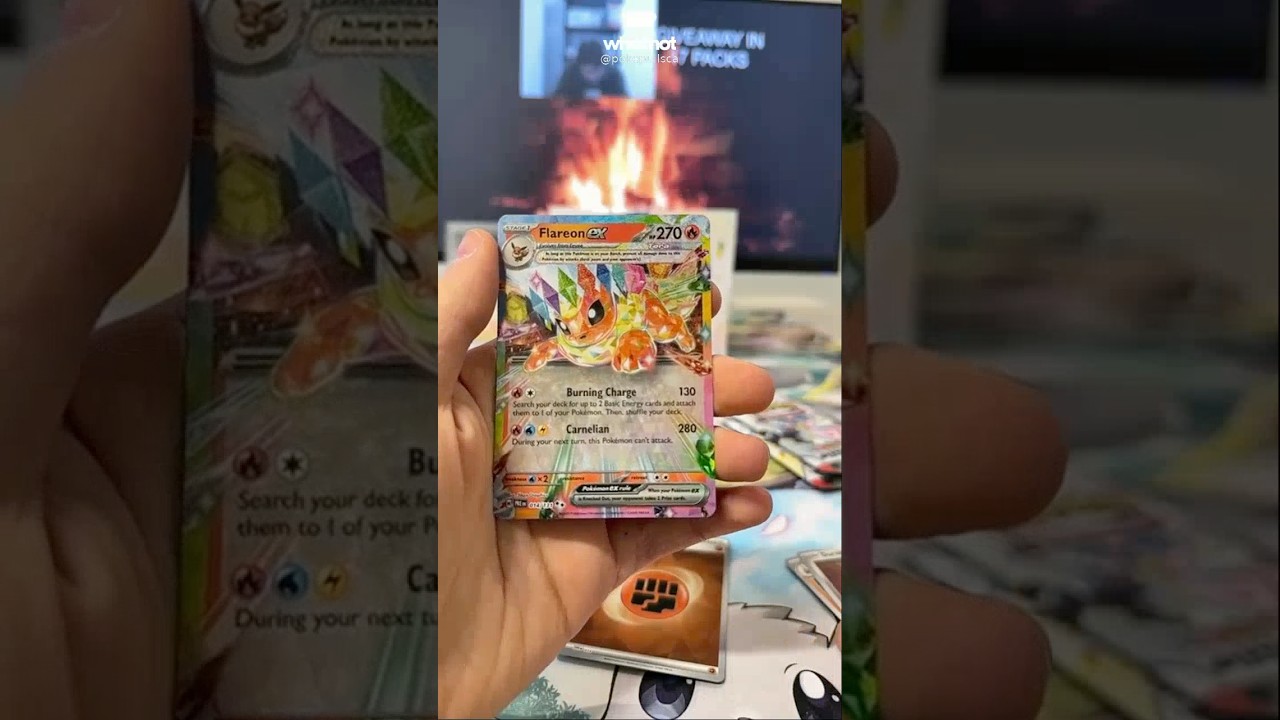 Flareon EX in the Prismatic Evolutions… WOW❗️ #pokemoncards #cards #pokemon #pokemontradingcards