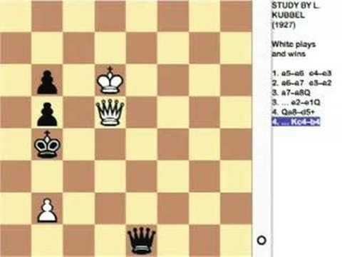 A Beautiful Chess Study by Kubbel