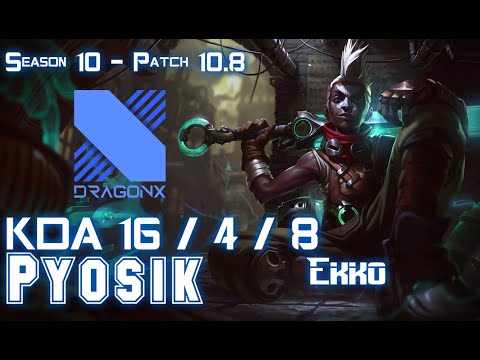 DRX Pyosik EKKO vs JARVAN IV Jungle - Patch 10.8 KR Ranked