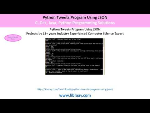 Python Tweets Program Using Json