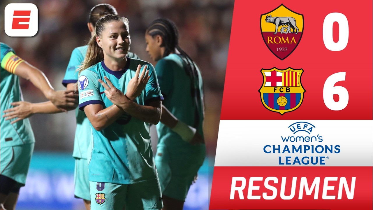BAILE CULÉ. BARCELONA FIRMA GOLEADA ante ROMA y mantiene el INVICTO en la Women's Champions League