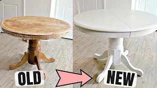 How To Refinish A Wooden Table With Chalk Paint | DIY