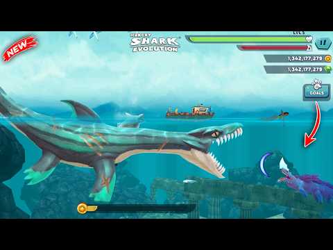 Hungry Shark Evolution - Giant Monster Nessie Vs Leon - Hungry Shark Evo All Sharks