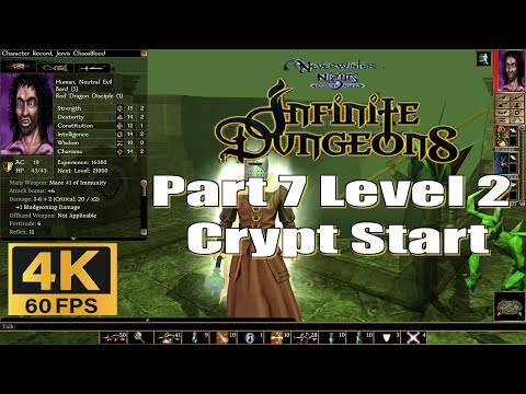 Neverwinter Nights Enhanced Edition Infinite Dungeons Part 7 Level 2 Crypt Start 4k 60fps
