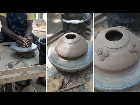 Throwing/Making a small round bellied vase with open top