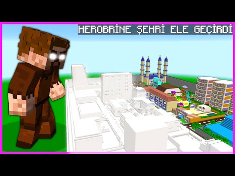 Minecraft Parodileri -  POOR HEROBRINE HAPPENED AND ATTACKED THE CITY!  😱 - Minecraft