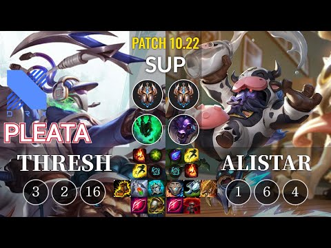 DRX Pleata Thresh vs Alistar Sup - KR Patch 10.22