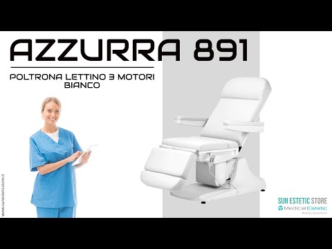 Azzurra 891 poltrona lettino elettrica professionale 3 motori estetica