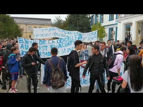 Protest la Liceul Odobleja
