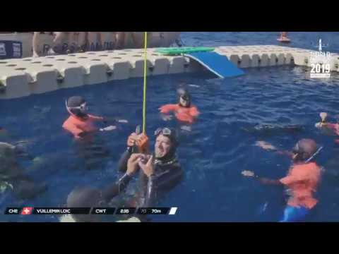 AIDA Depth World Championship Villefranche-Sur-Mer 2019 - Loic Vuillemin - CWT 70m