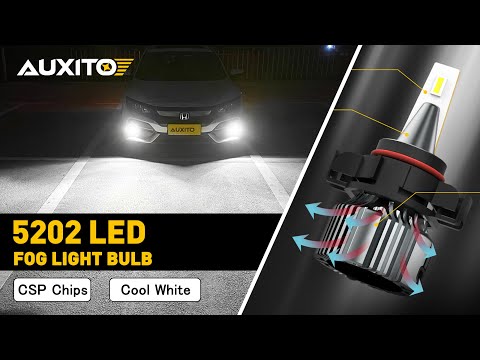 5202 5201 LED Fog Light Bulbs, 6500K Cool White 3000LM per bulb, with CSP LED Chips