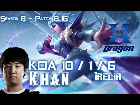 KZ Khan IRELIA vs ZOE Mid - Patch 8.16 KR Ranked