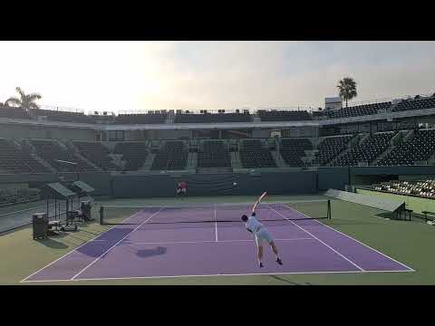 Jamie Mackenzie and Jake Dembo Practice on Miami Crandon park
