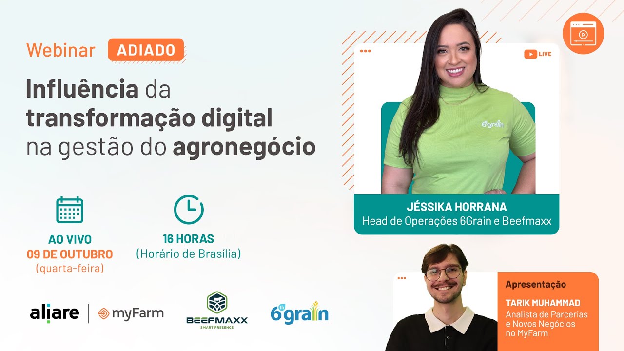 Webinar | Influência da transformação digital na gestão do agronegócio