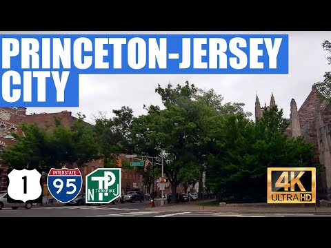 Driving Princeton University to Jersey City Heights (4K)