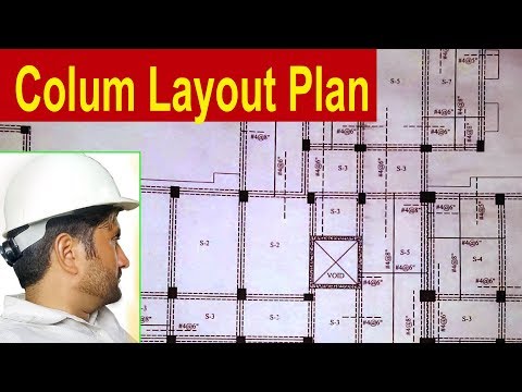 Column layout plan | column Drawing layout plan | Civil engineering Video