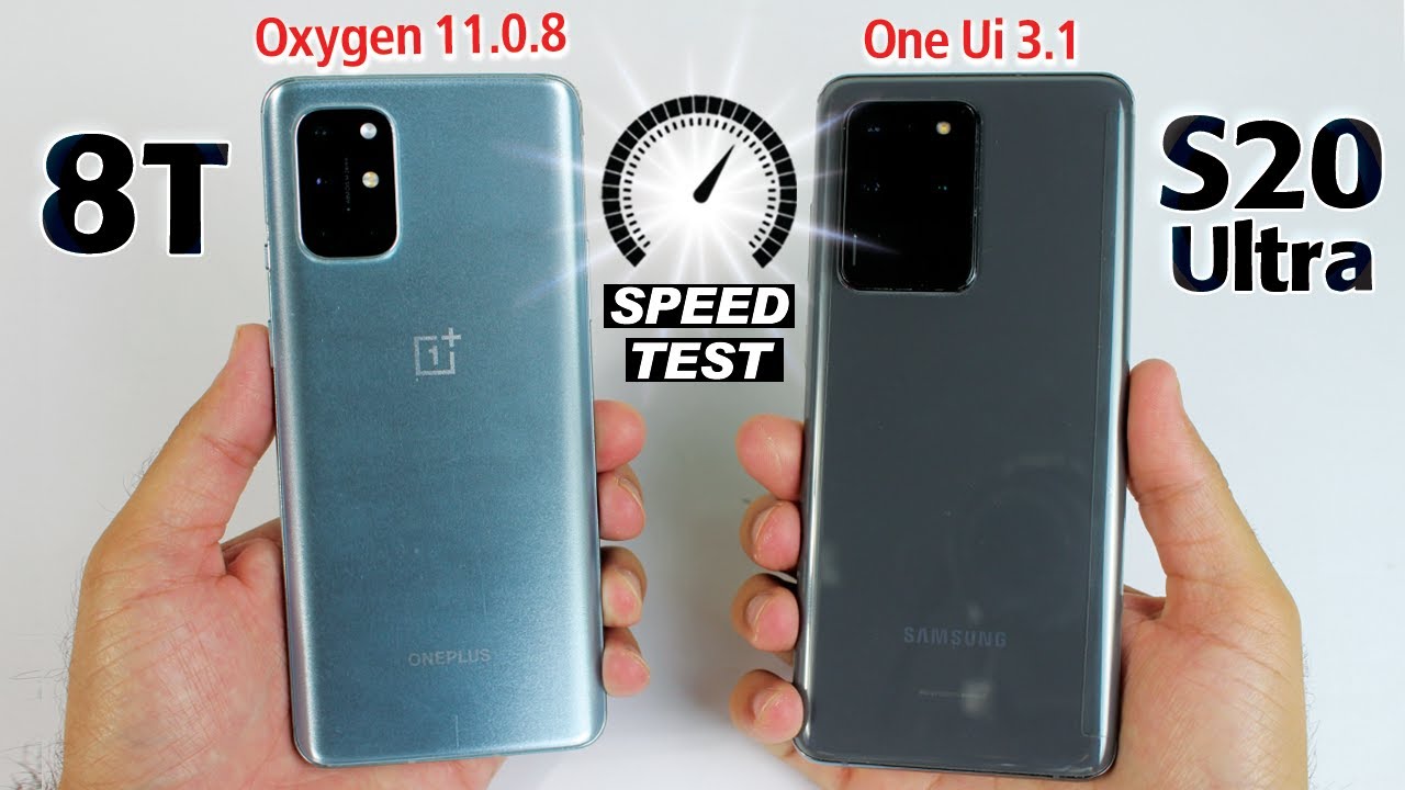 OnePlus 8T vs Samsung Galaxy S20 Ultra SPEED TEST 2021 - Oxygen OS 11.0.8 vs One Ui 3.1 🔥