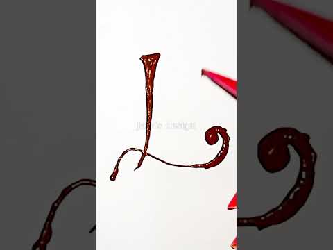 Simple "L" letter mehndi design|| Jaya's design