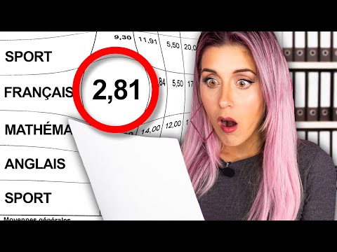 Je DÉCOUVRE mes PIRES BULLETINS scolaires (la honte!)