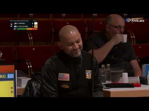 Qual. - Hugo PATINO vs Nikos POLYCHRONOPOULOS (35th World Championship Nat. Teams 3-Cushion)