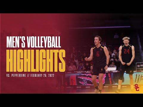 Mens Volleyball: USC 3, Pepperdine 1 - Highlights (2/25/22)