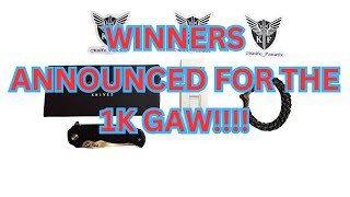 ANNOUNCING 1K SUB GAW WINNERS!!