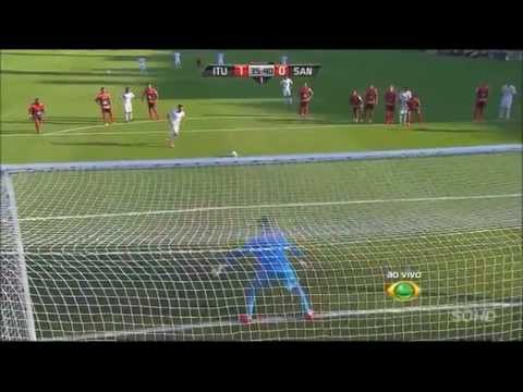 Ituano 1 x 0 Santos - Paulistão 2014 - Pênalti perdido por Cícero