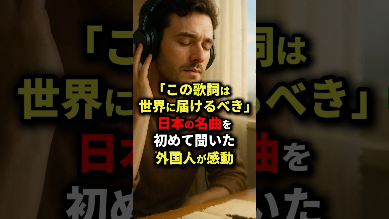 「この歌詞は世界に届けるべき」日本の名曲を初めて聞いた外国人が感動 #海外の反応