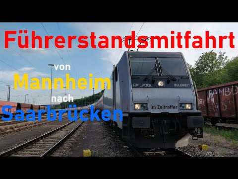 Führerstandsmitfahrt von Mannheim Hbf nach Saarbrücken Rbf (Zeitraffer)