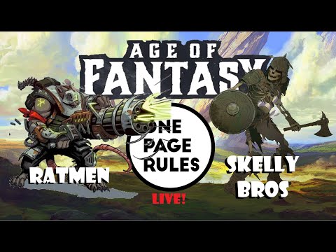 One Page Rules : Fantasy Ratmen vs Vampiric Undead 2000pts 3.5 LIVE!