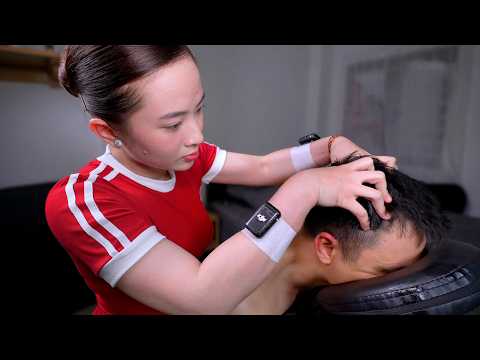 ASMR: She Melted My Stress with Head Massage and Neck Release 😌