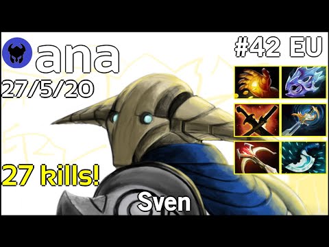 27 kills! ana [OG] plays Sven!!! Dota 2 7.22