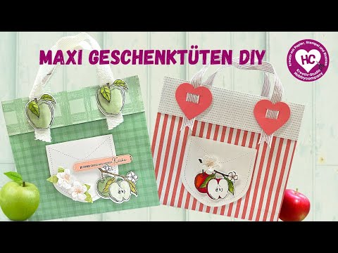 Anleitung große Geschenktüte basteln ganz einfach