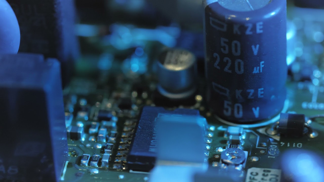 Macro closeup video of microchips