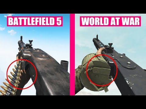 Battlefield 5 vs Call of Duty World at War Weapons Comparison