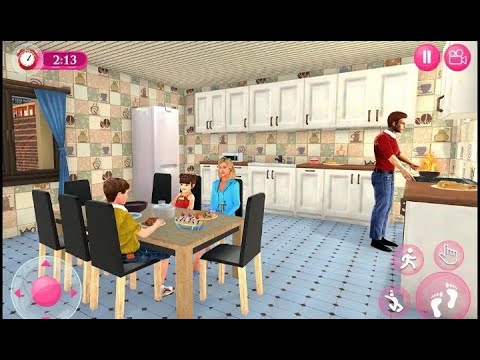 Virtual Family happy simulator Dad mom game