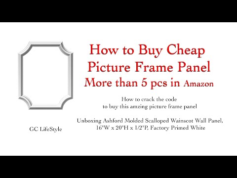 Ekena Millwork PNL16X24AS-02 16"W x 24"H x 1/2"P Ashford Molded Scalloped Wainscot Wall Panel video review thumbnail