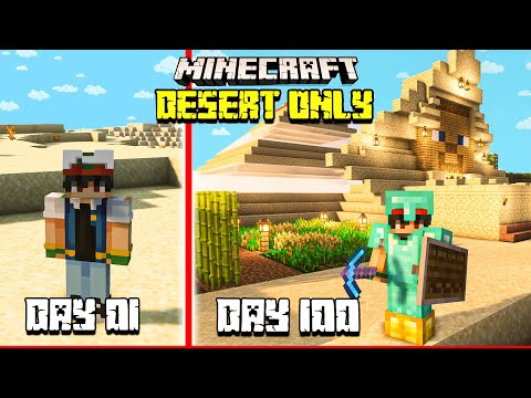 I Survived 100 Days in Minecraft DESERT ONLY Biome World (Hindi Gameplay) Part-1