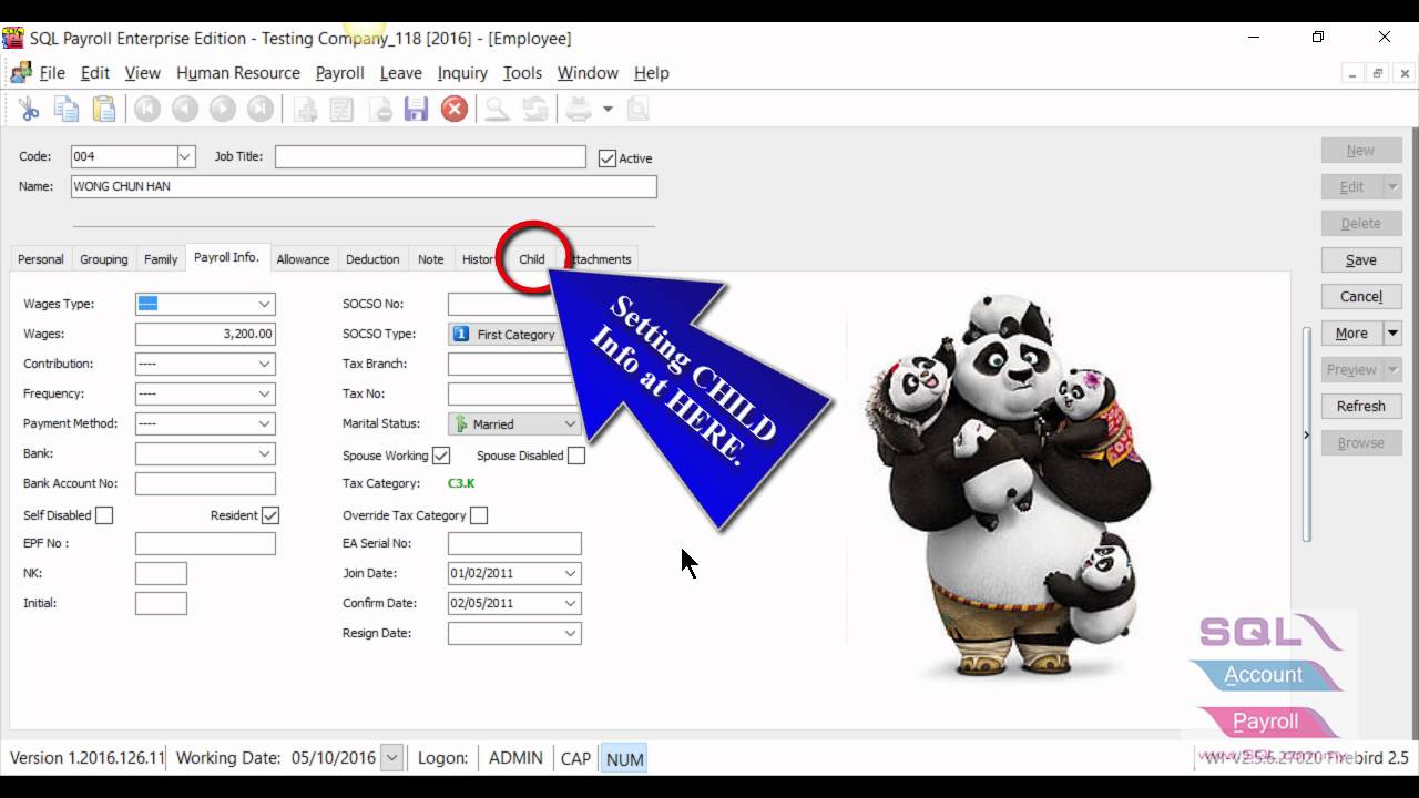 PP12SQL Payroll Tax Category Setting
