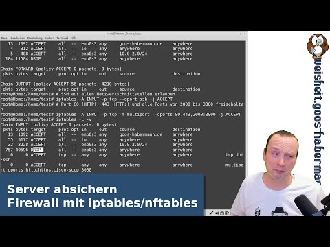 Server absichern - Firewall mit iptables/nftables