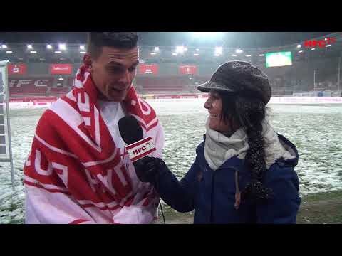 30. Spieltag: Interviews nach dem Spiel Hallescher FC - Sportfreunde Lotte