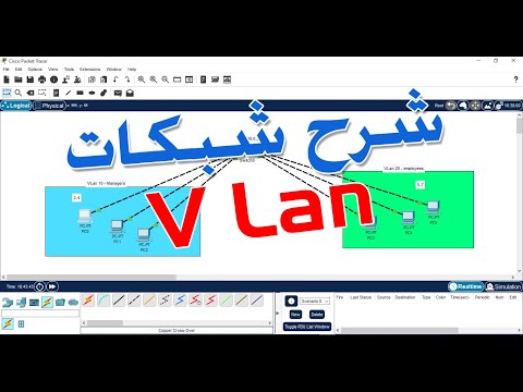 شرح برنامج سيسكو باكت تراسر وتصميم شبكات Cisco Packet tracer VLan networks
