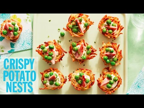 Ham-and-Cheese Potato Nests | Food Network