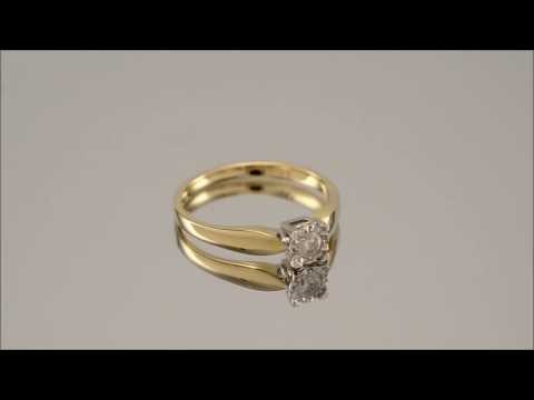9ct Gold 15pt Diamond Solitaire Ring - D5325